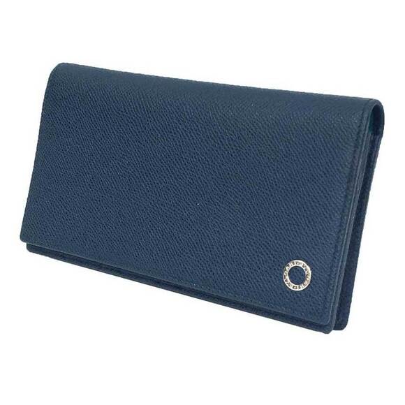 BVLGARI Navy Leather Wallet - Picture 1 of 3